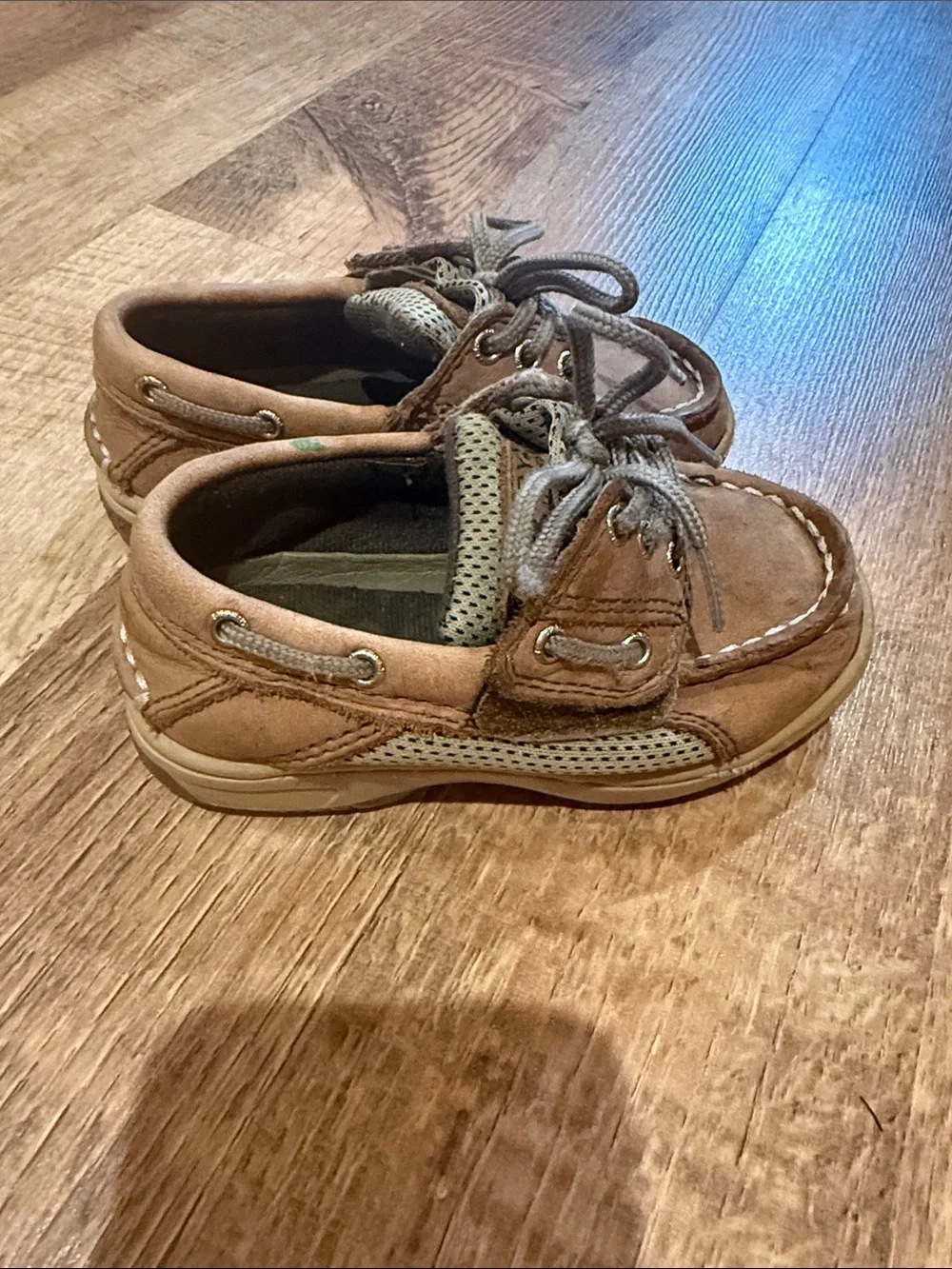 Brown Kids Suede Sperry Shoes - Size 7